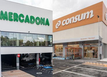 Mercadona y Consum, duelo en casa