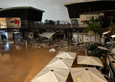 Centro comercial Bonaire inundado