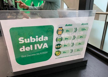 Así informa Mercadona de la subida del IVA