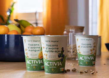 Envases de Activia de Danone 